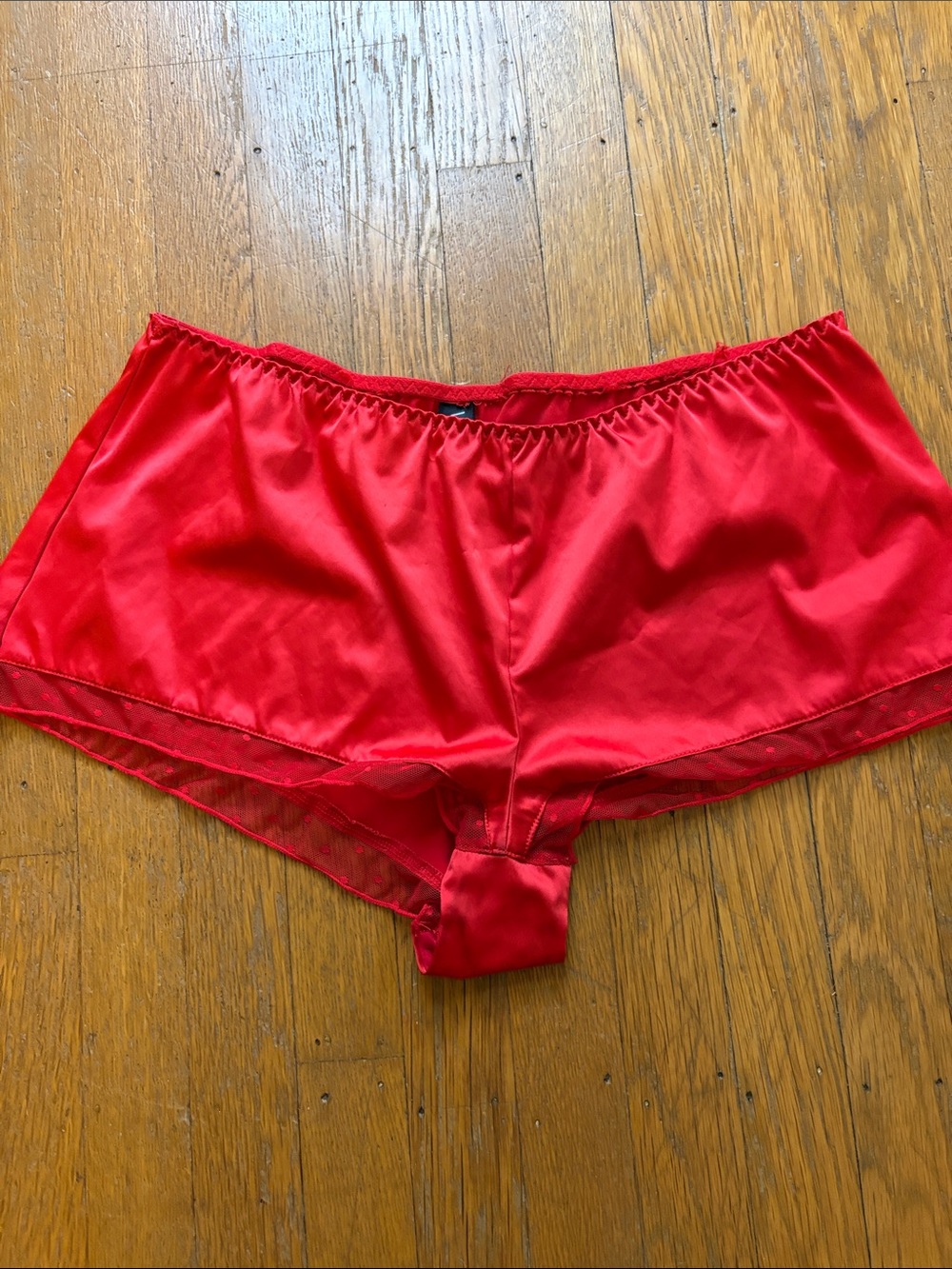 VENUS Red Satin Lounge Shorts